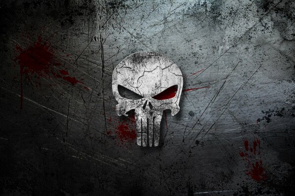 The emblem of the punisher is a bloody skull