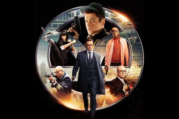 L arte con i personaggi del film «Kingsman: The Secret Service»