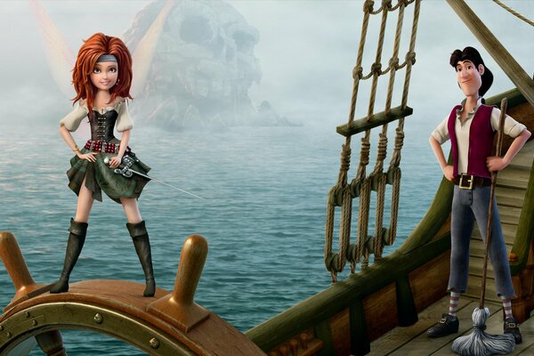 Pirate and Fairy. Disney Cartoon