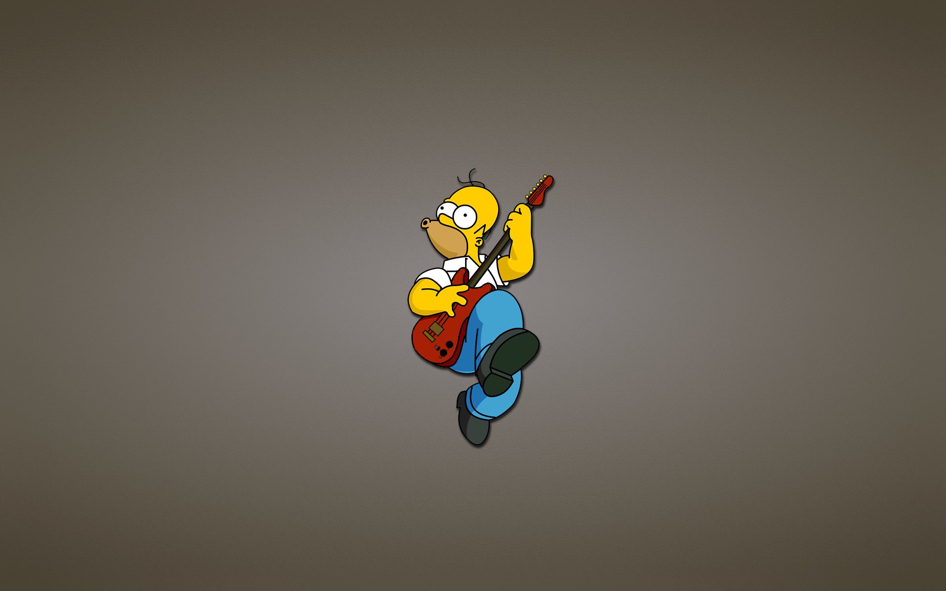 les simpson guitare rouge homer gaieté homer simpson