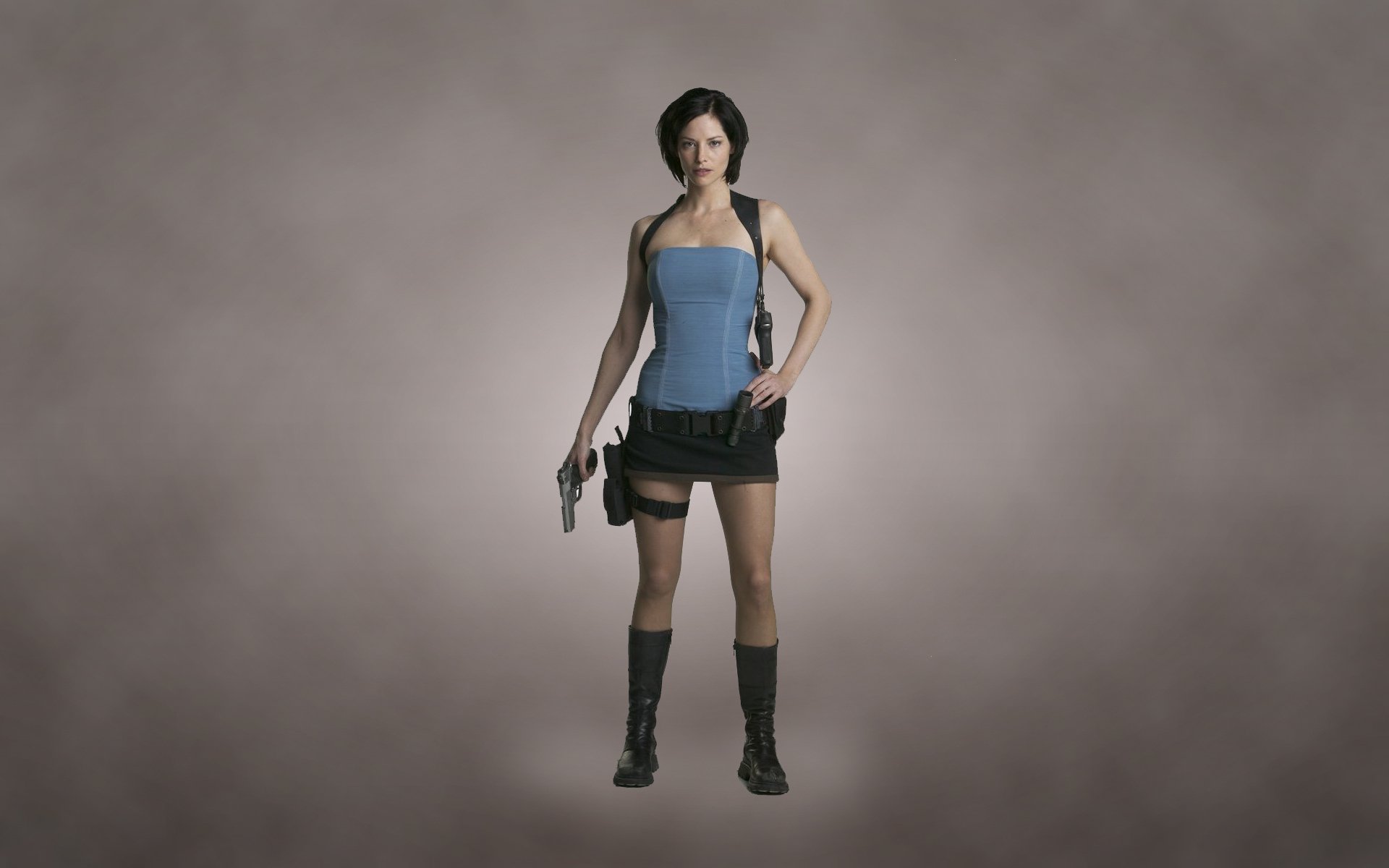 resident evil 2 apocalypse resident evil apocalypse sienna guillory canon fille pistolet arme à feu fond sombre jill valentine