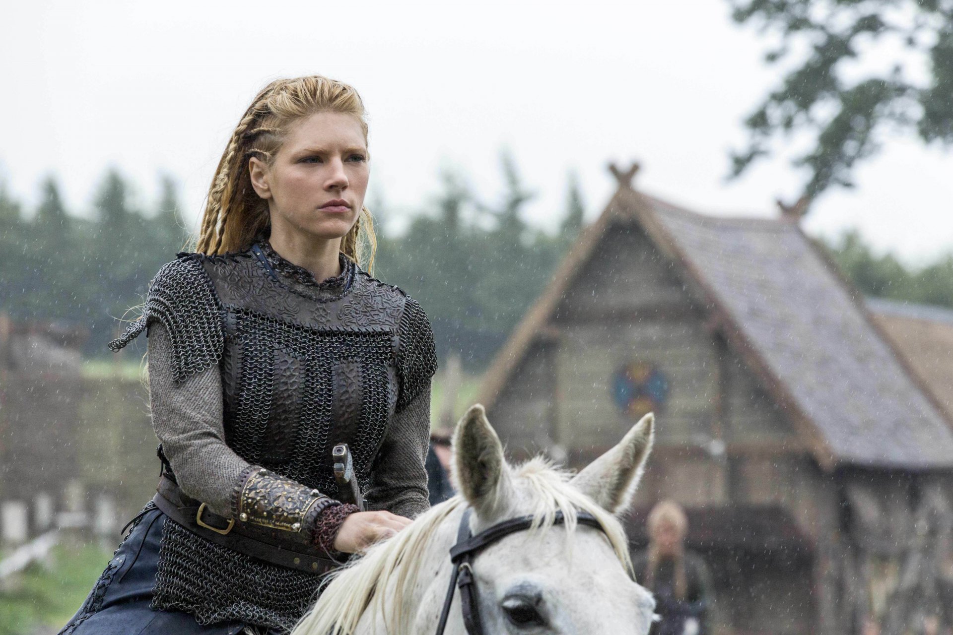 vikingos serie de televisión histórico drama katherine vinnik lagertha caballo