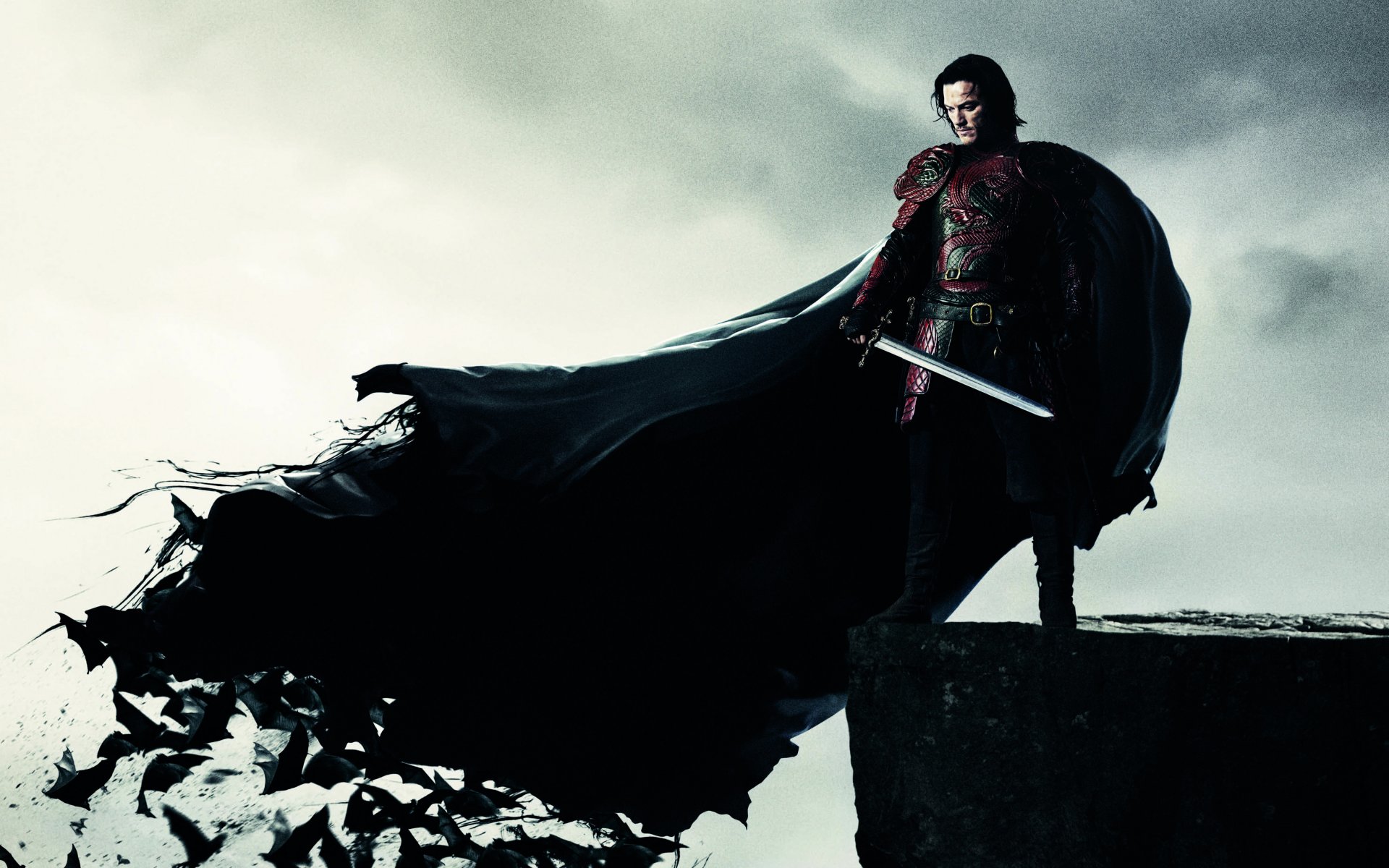 dracula dracula untold fantasy luke evans vlad wampir miecz zbroja skała nietoperze