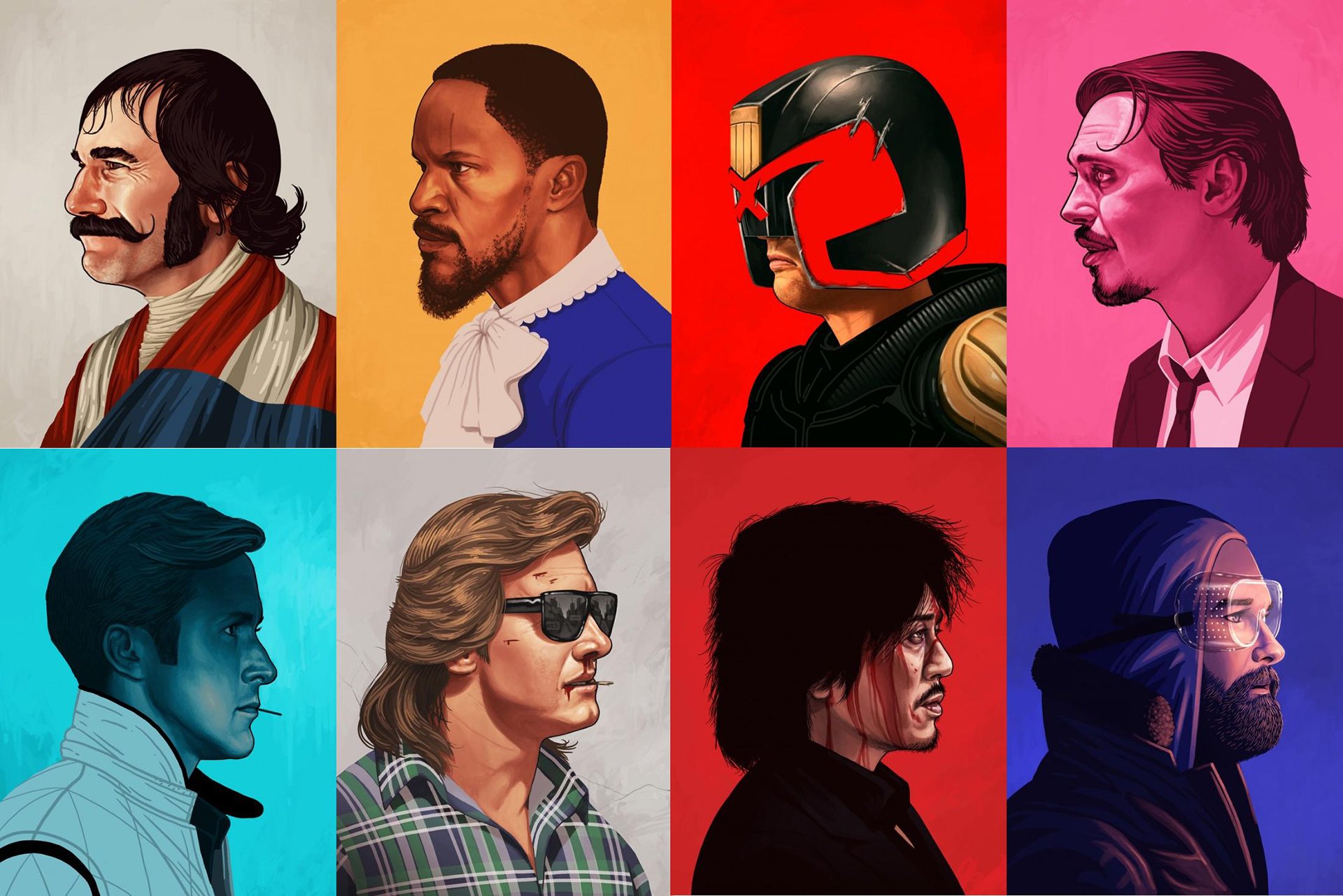 mike mitchell gangs de new york django unchained juge dredd chiens enragés lecteur ils vivent oldboy chose portraits