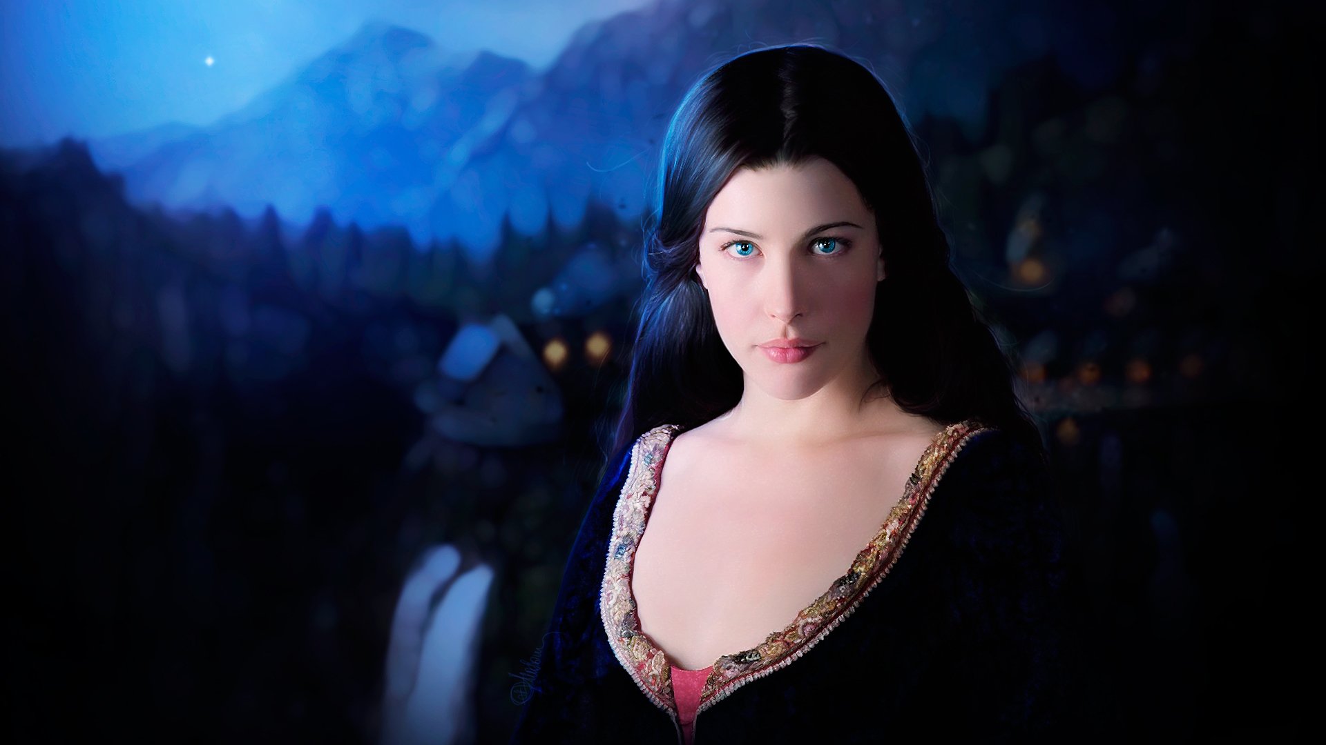 arwen liv tyler il signore degli anelli elfo ragazza notte