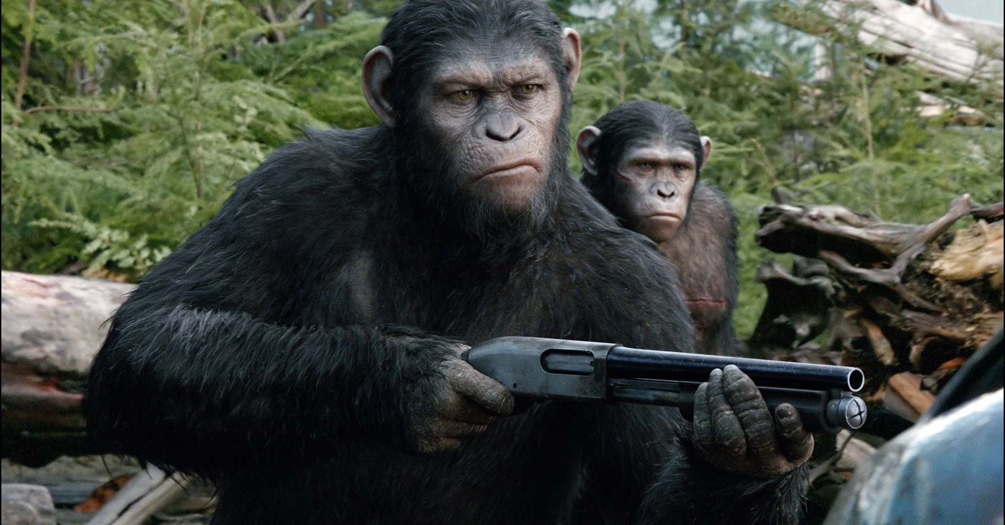 planet of the apes revolution dawn of the planet of the apes caesar weapon shotgun