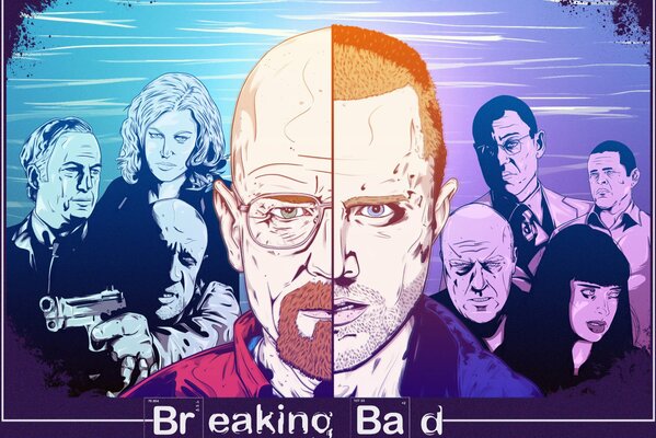 Une affiche cool pour la série dans tous les cas sur Walter White