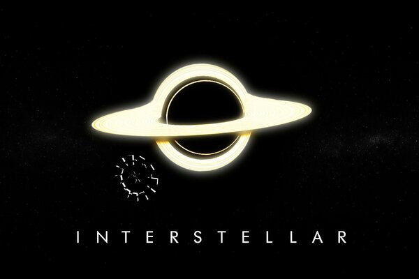 Poster zum Film Interstellar Planet auf schwarzem Hintergrund