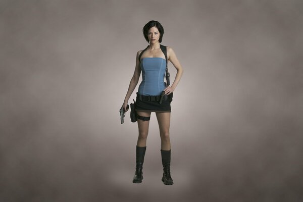 Mujer con armas de Resident Evil 2