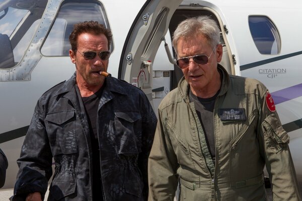 Der alte Schwarzenegger und Harrison