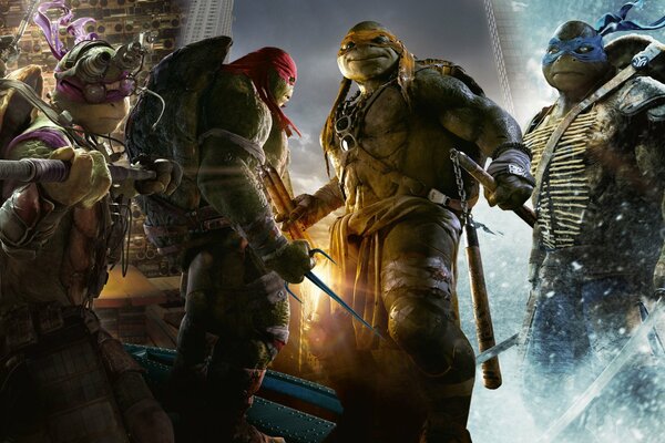 Héros de la série fantastique Teenage mutant ninja Turtles