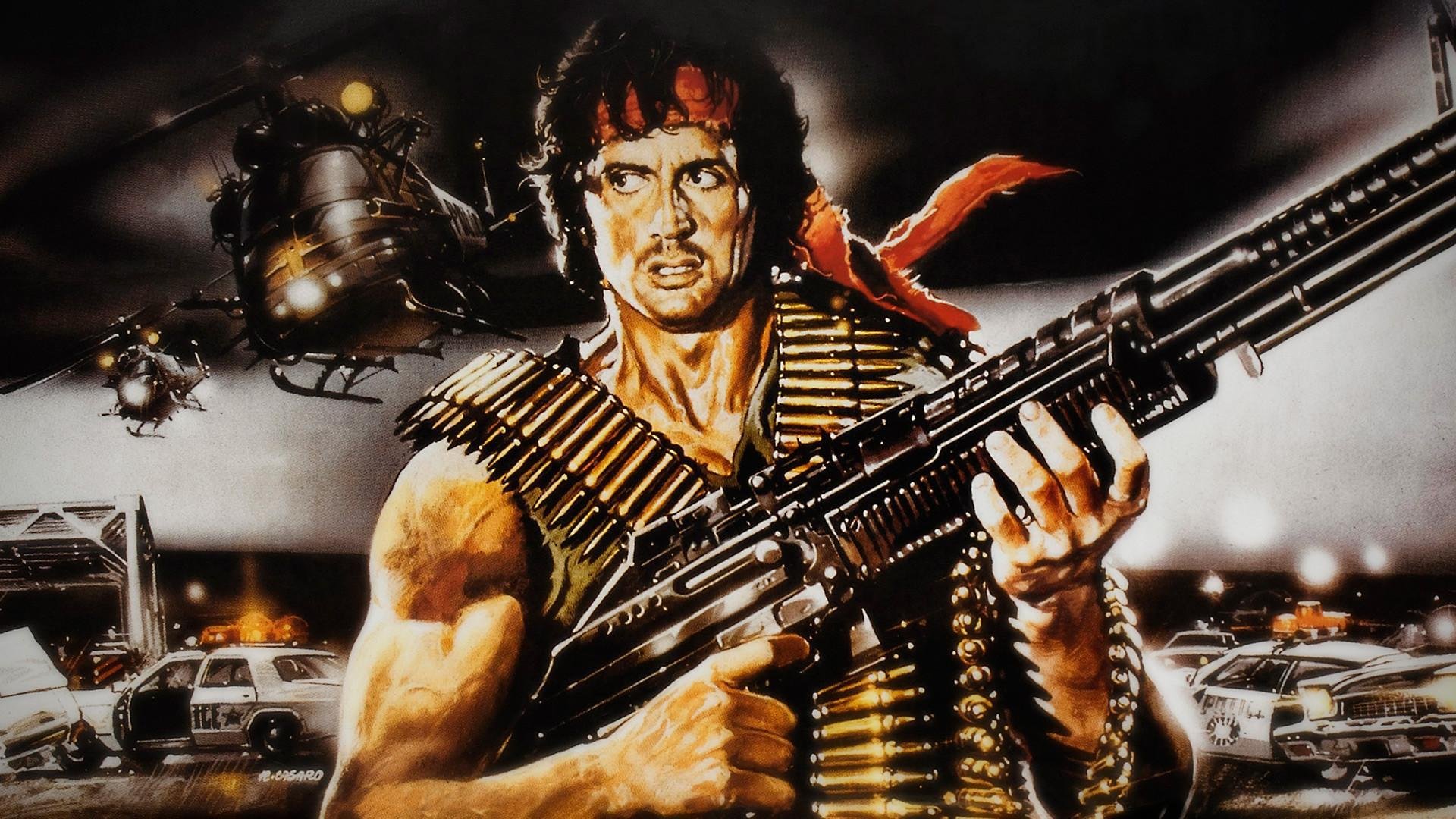 rambo das erste blut sylvester stallone john rambo actionfilm drama m60 maschinengewehr