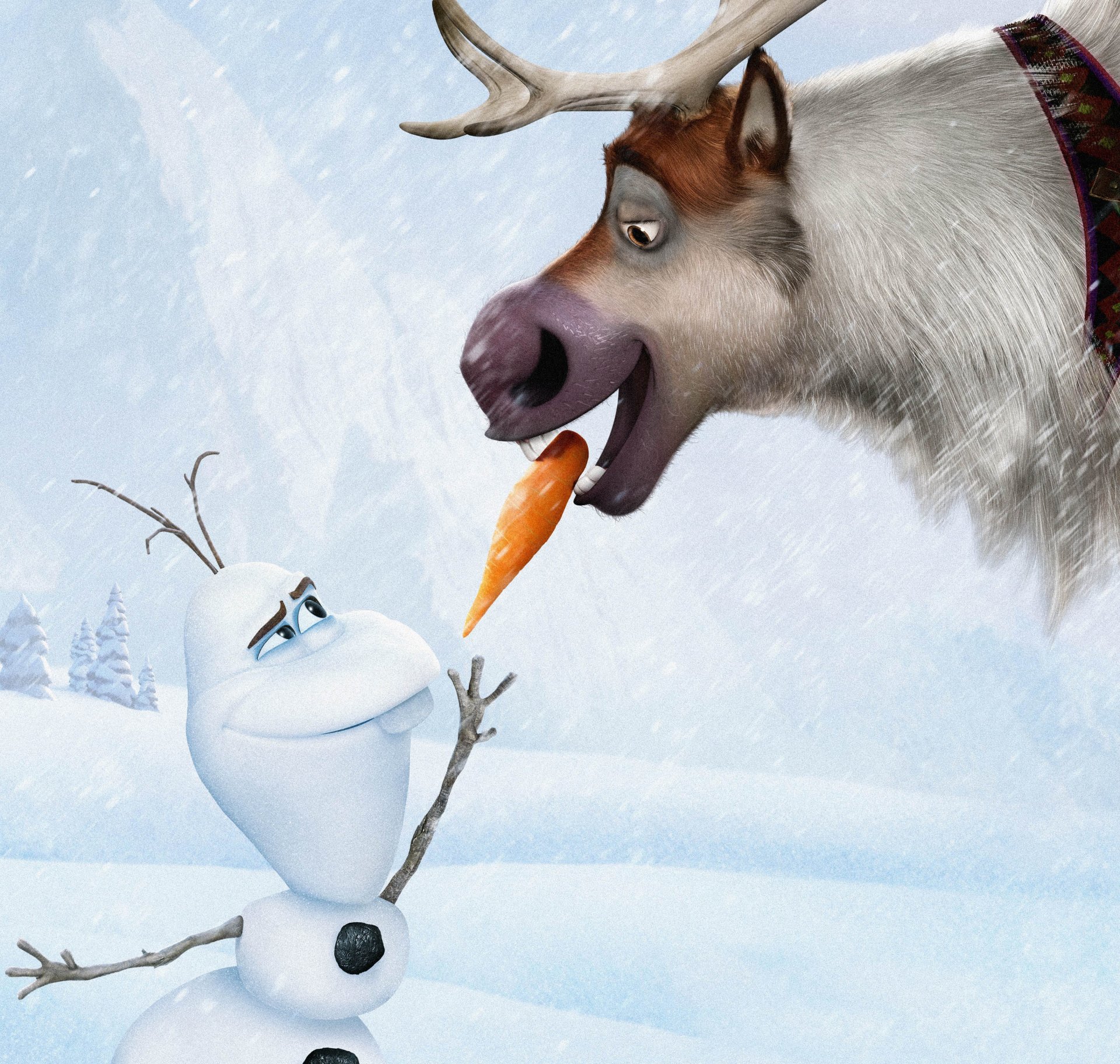 frozen walt disney 2013 arendelle sven olaf cold heart animation erendel uk snow reindeer snowman carrot