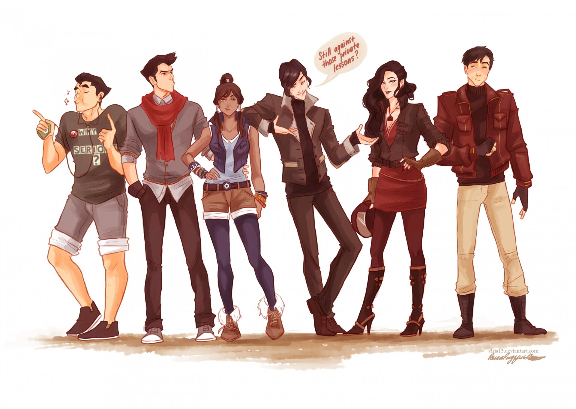 the legend of korra avatar: the legend of korra korra avatar art bolin mako corra tano asami sato iroh