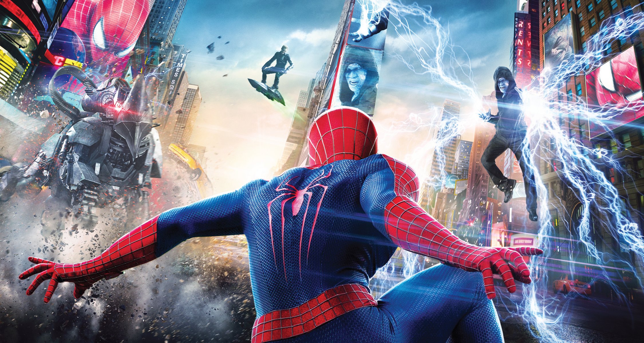 exclusive amazing spider-man 2 denote amazing spider-man movie movie 2014 year andrew garfield peter parker spiderman paul giamatti rhino jamie foxx electro max dillon dehaan green goblin harry osborne men ame