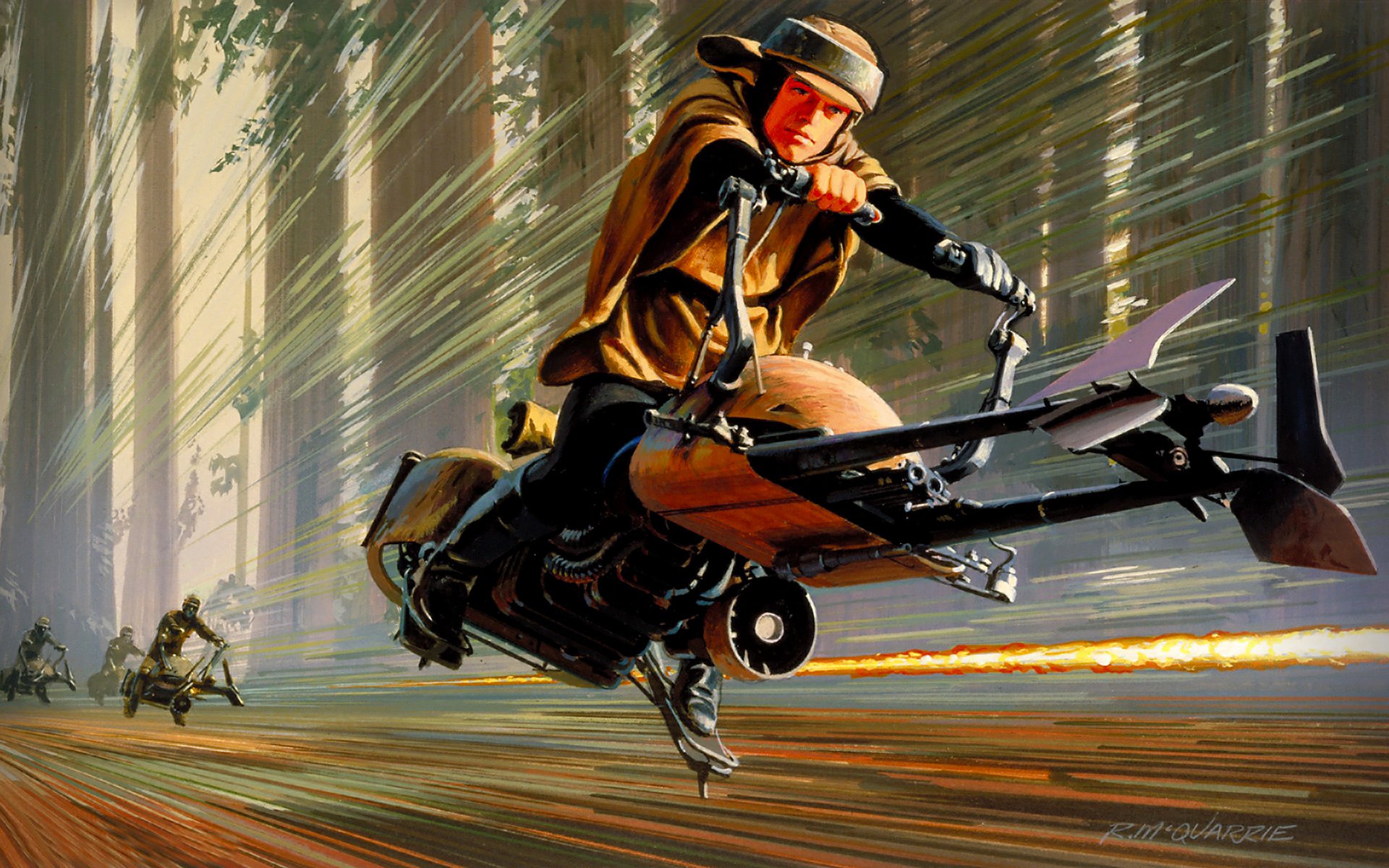 peeder bike star wars film kunst zeichnung