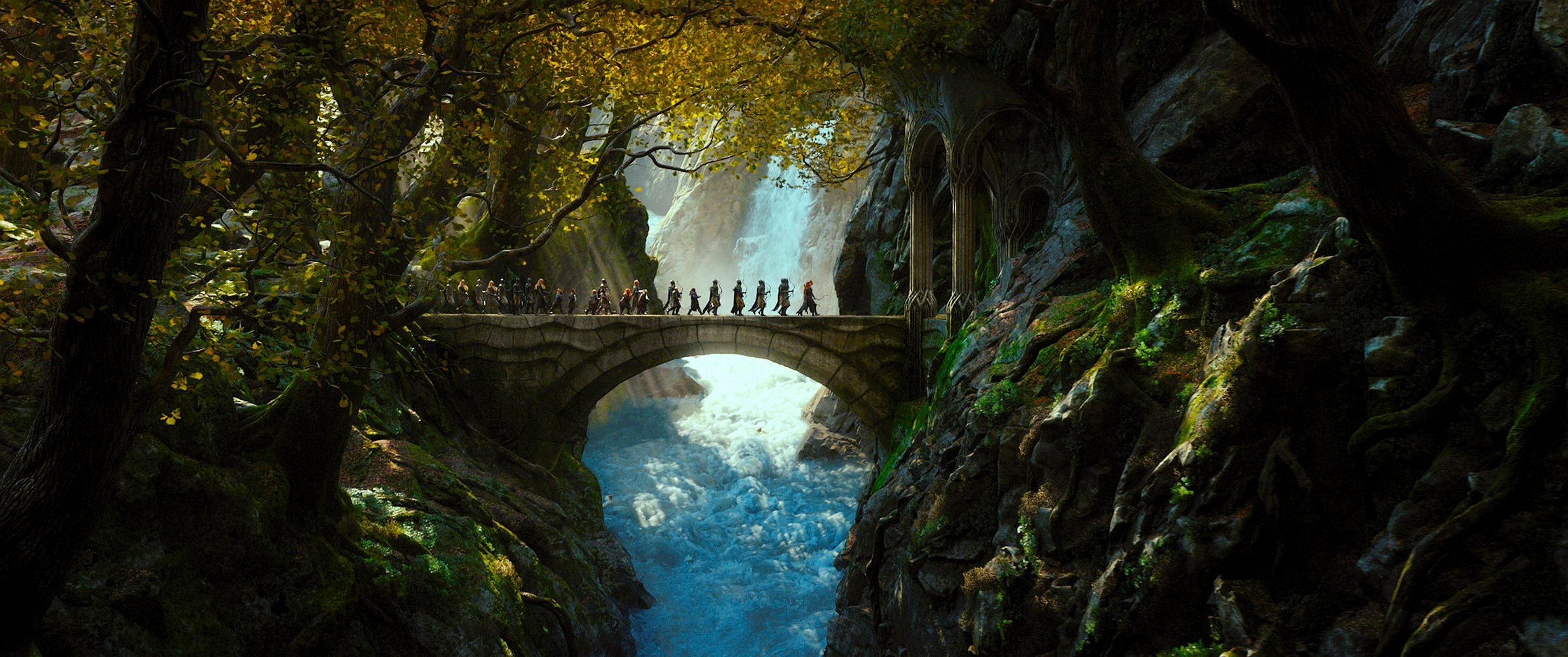 el hobbit: el páramo de smog mirkwood elfos legolas tauriel gnomos bilbo o de ida y vuelta el hobbit: páramo de smaug bosque mirkwood bosque negro tropa cautivo