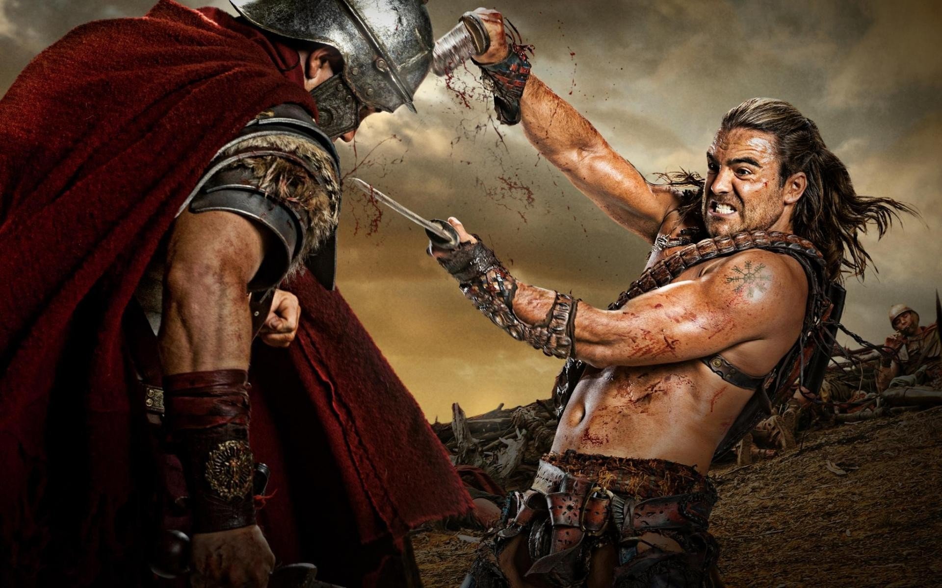 spartakus serial dustin clare gannicus żołnierz krew bitwa