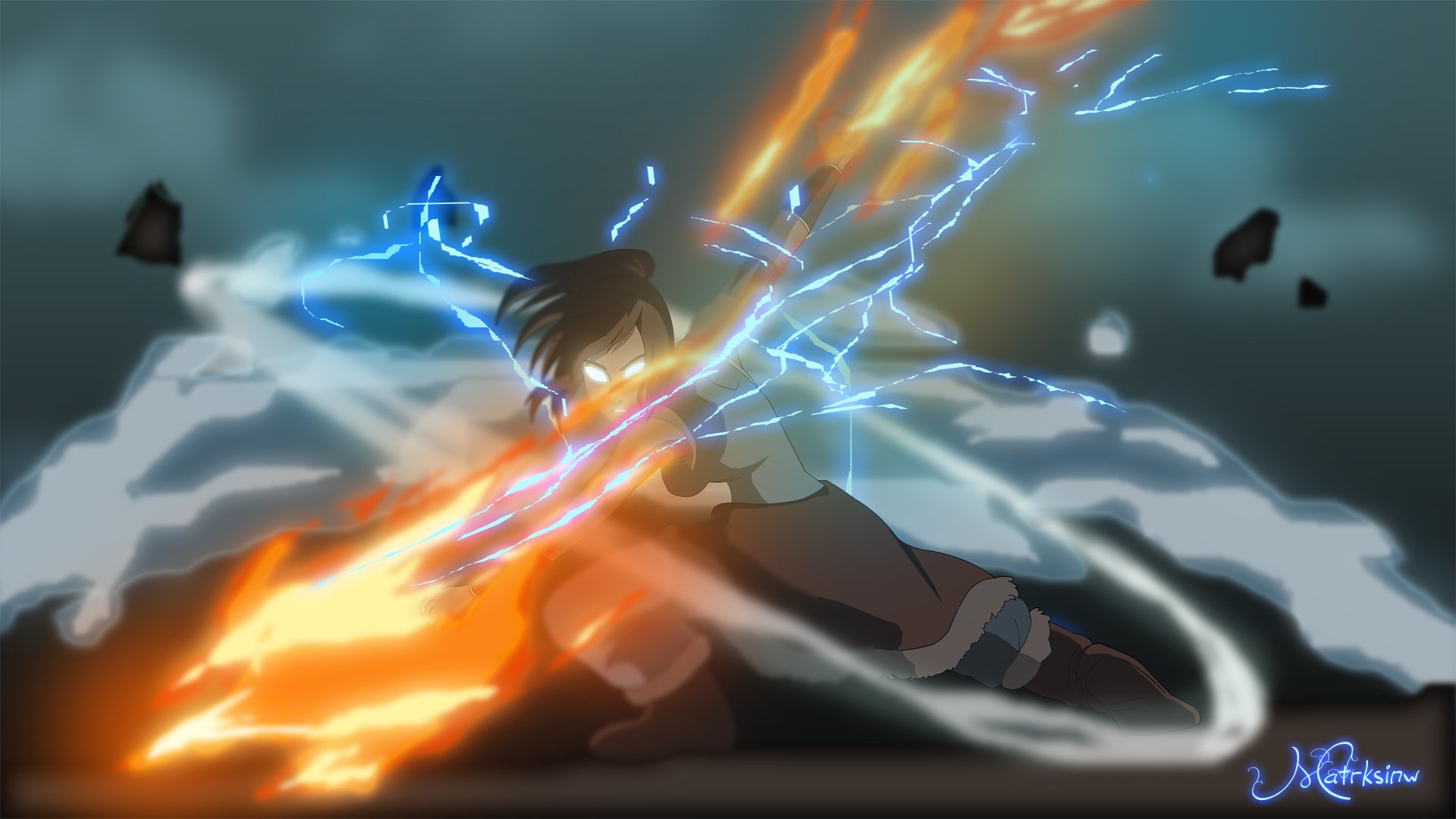 legend of korra avatar: legend of korra korra art element magic fire earth air water lightning