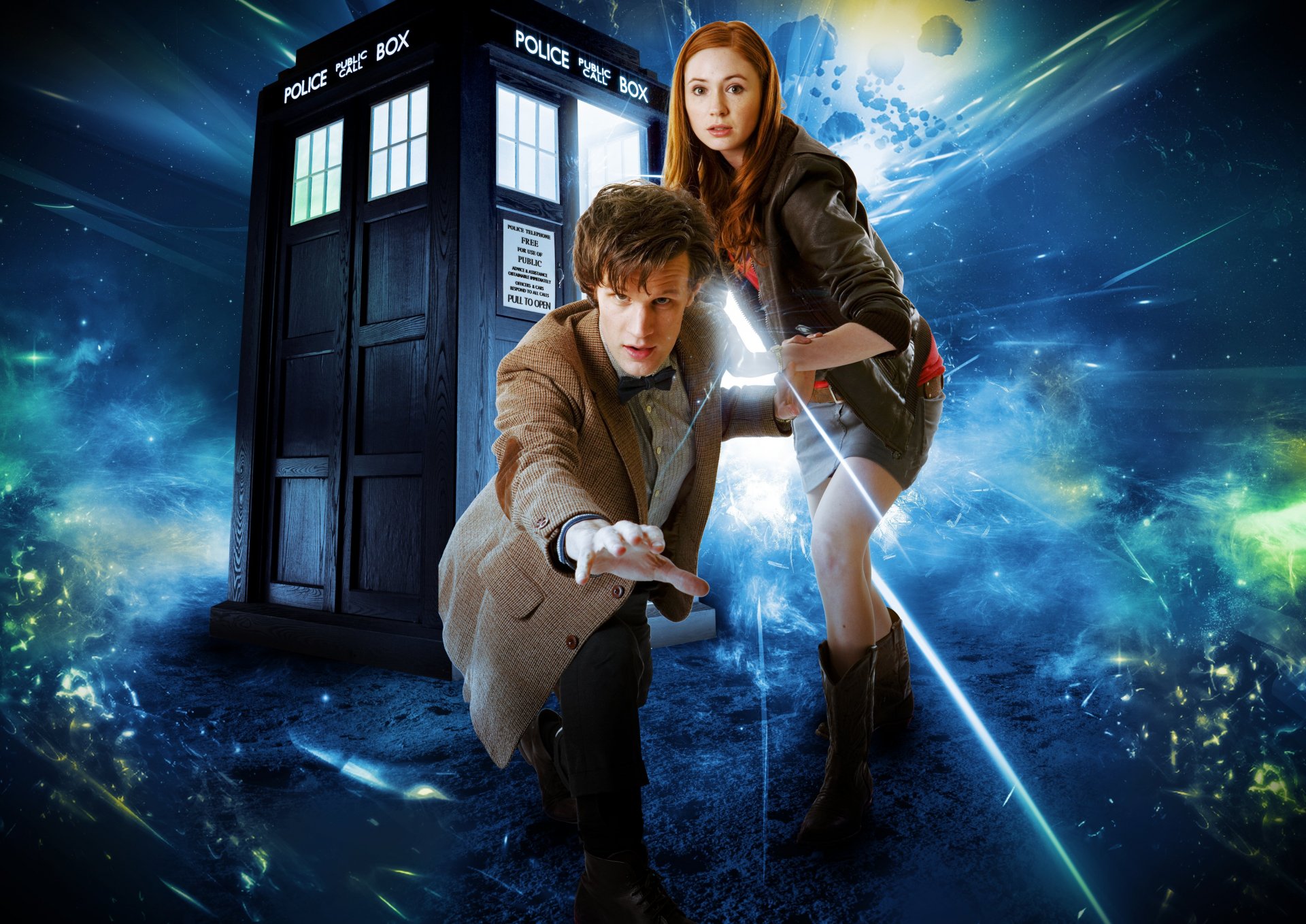 doctor who matt smith amy pond amy pond karen gillan tardis cabina di polizia ragazza uomo fantascienza serie tv