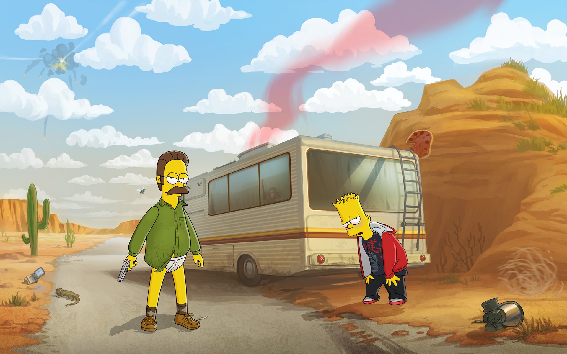 die verletzung ist schlecht simpsons ned flanders bart simpson