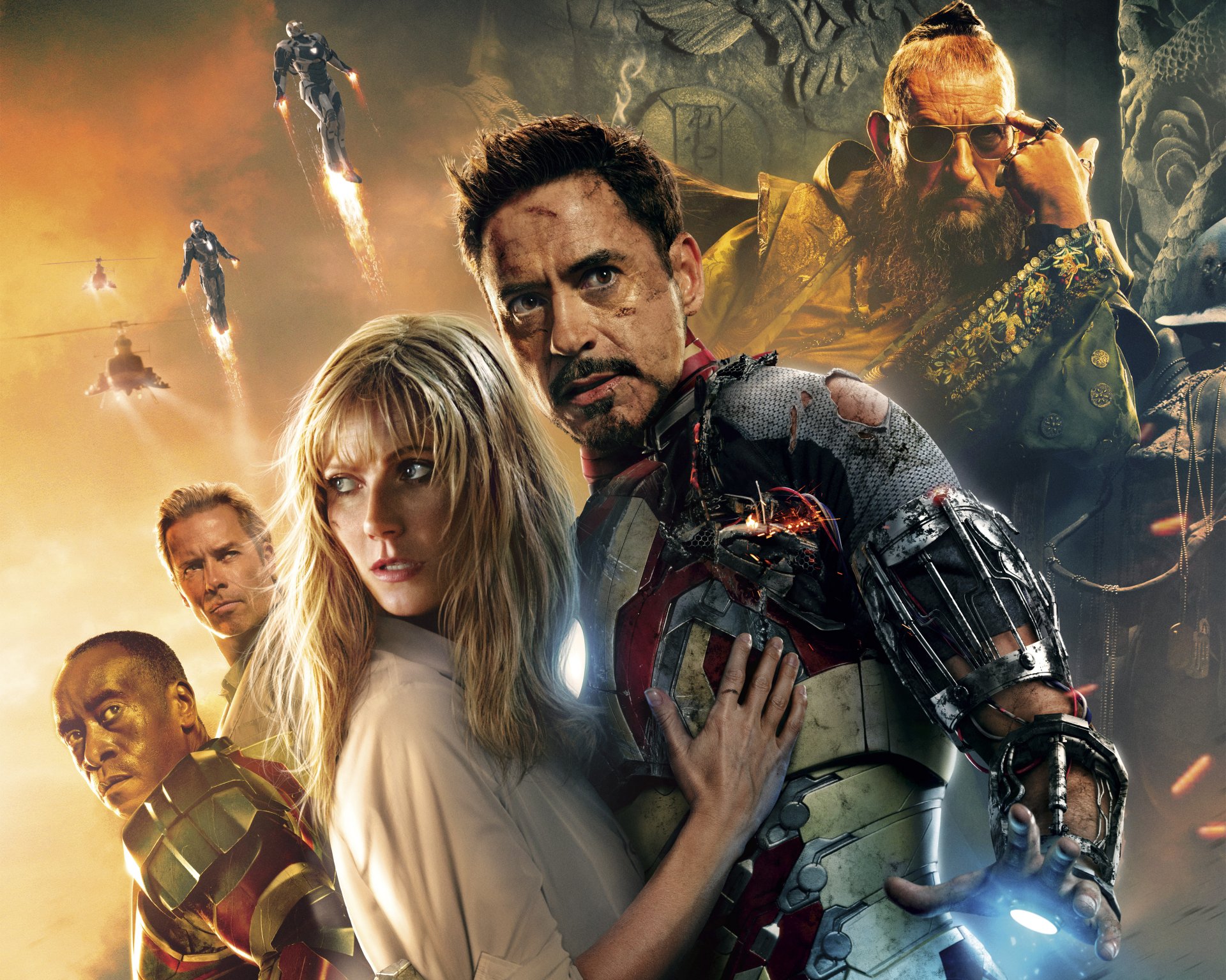 iron man 3 iron man robert downey jr. robert downey jr. tony stark guy pierce aldrich killian gwyneth paltrow pepper potts ben kingsley mandarine mandarine don cheadle james rhodes machine de guerre science-fiction fantasy fond d écran hd fond d écran hond