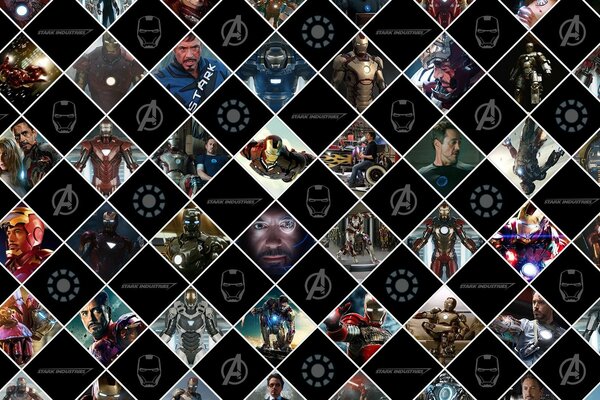 Iron Man collage de diamantes