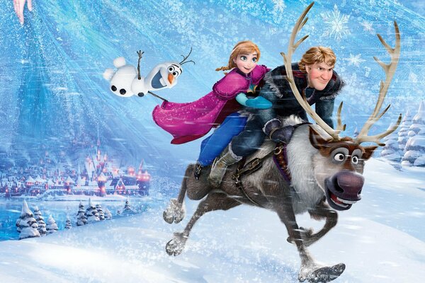 Cornice del cartone animato Frozen