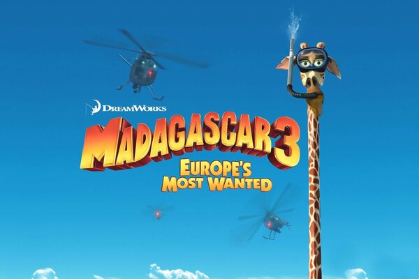 Madagascar cartoon sky screensaver