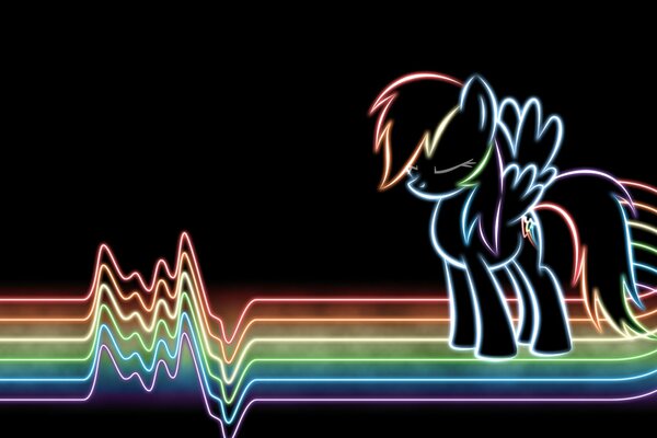 Neon pony rainbow cheap