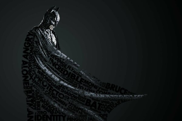 Batman fondos de pantalla con letras, fondo oscuro