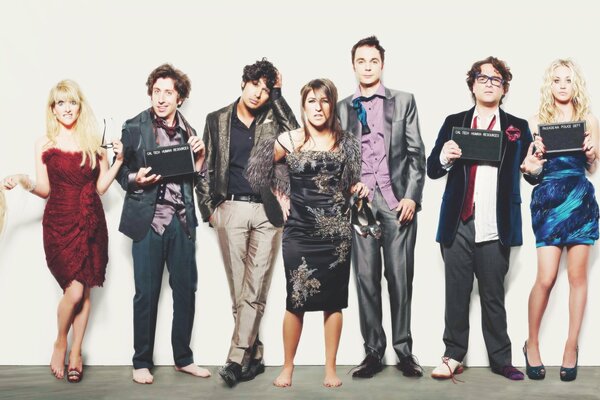 Poster big bang theory Fotoshooting der Schauspieler