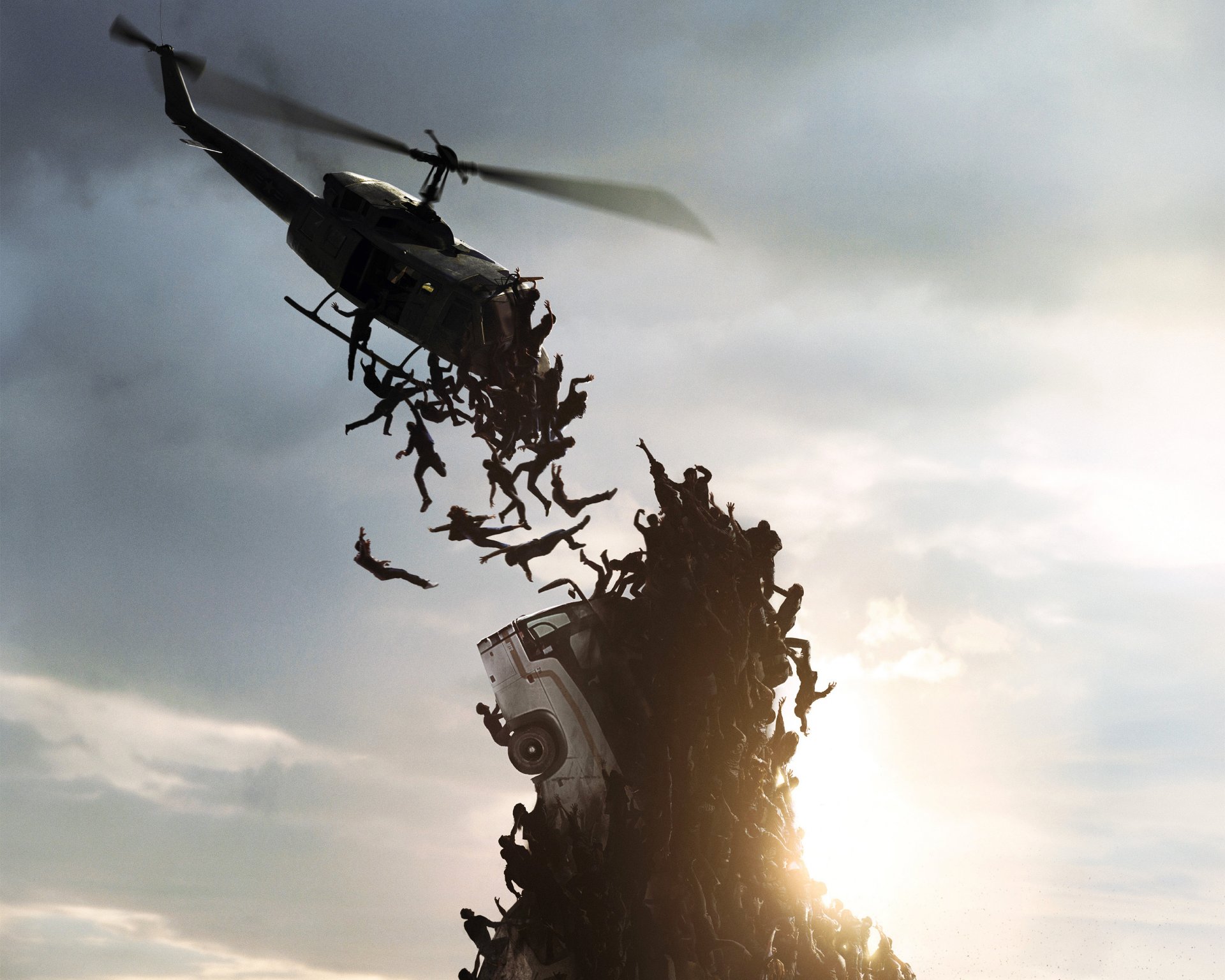 world war z brad pitt gerry lane plane zombie zomb men man dead death dark hd wallpaper