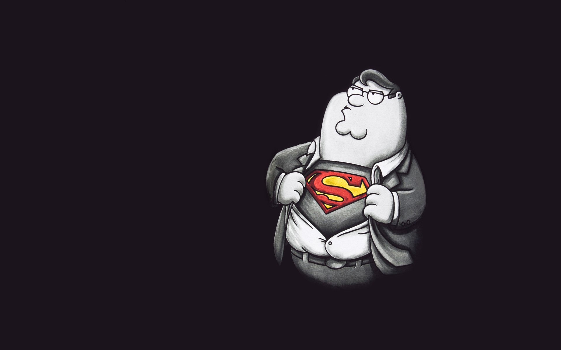 griffin superman sfondo scuro peter griffin