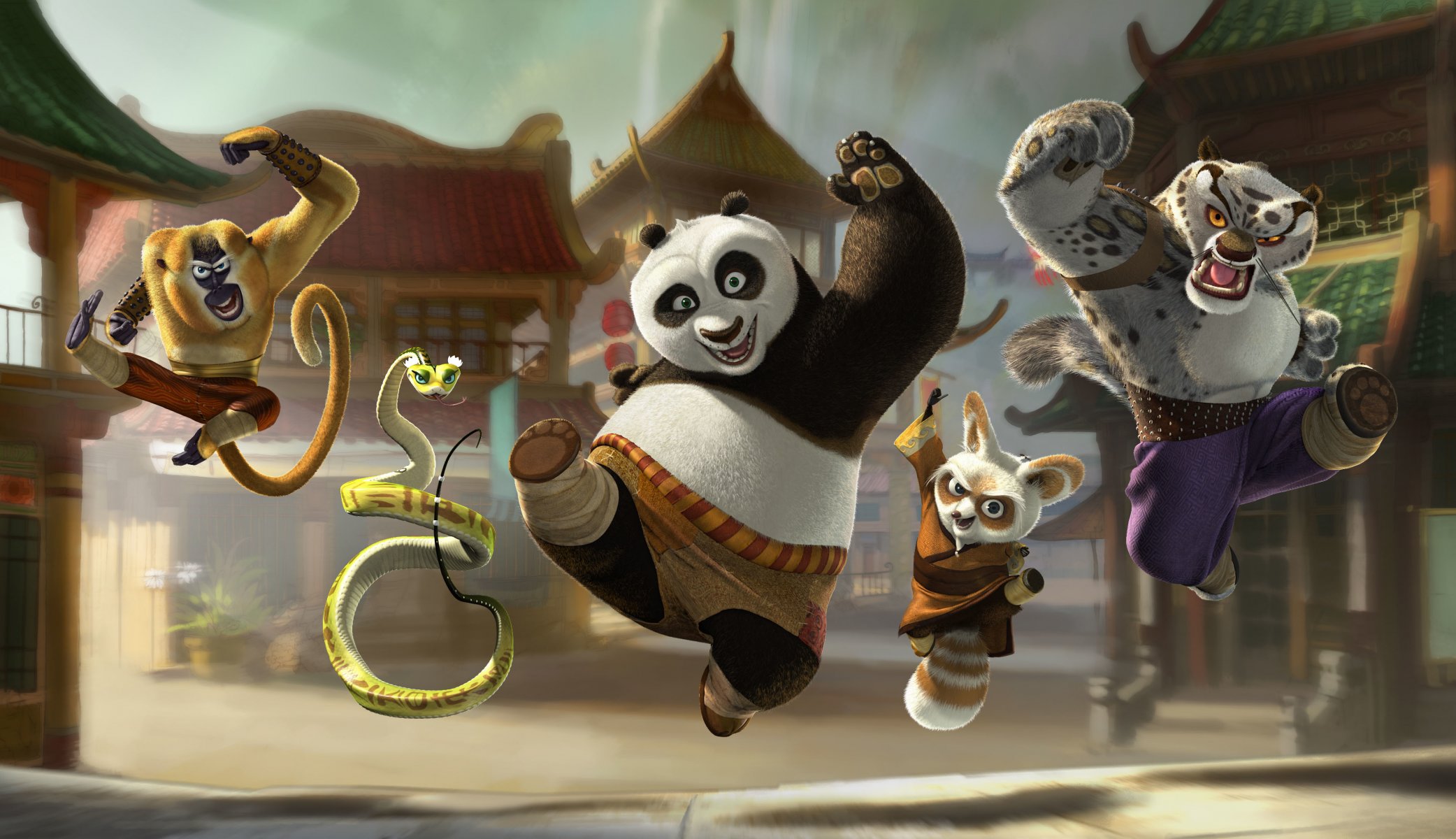 kung fu panda kung fu panda dessin animé po po maître ugway maître oogway tai lung tai lung singe vipère maître vipère