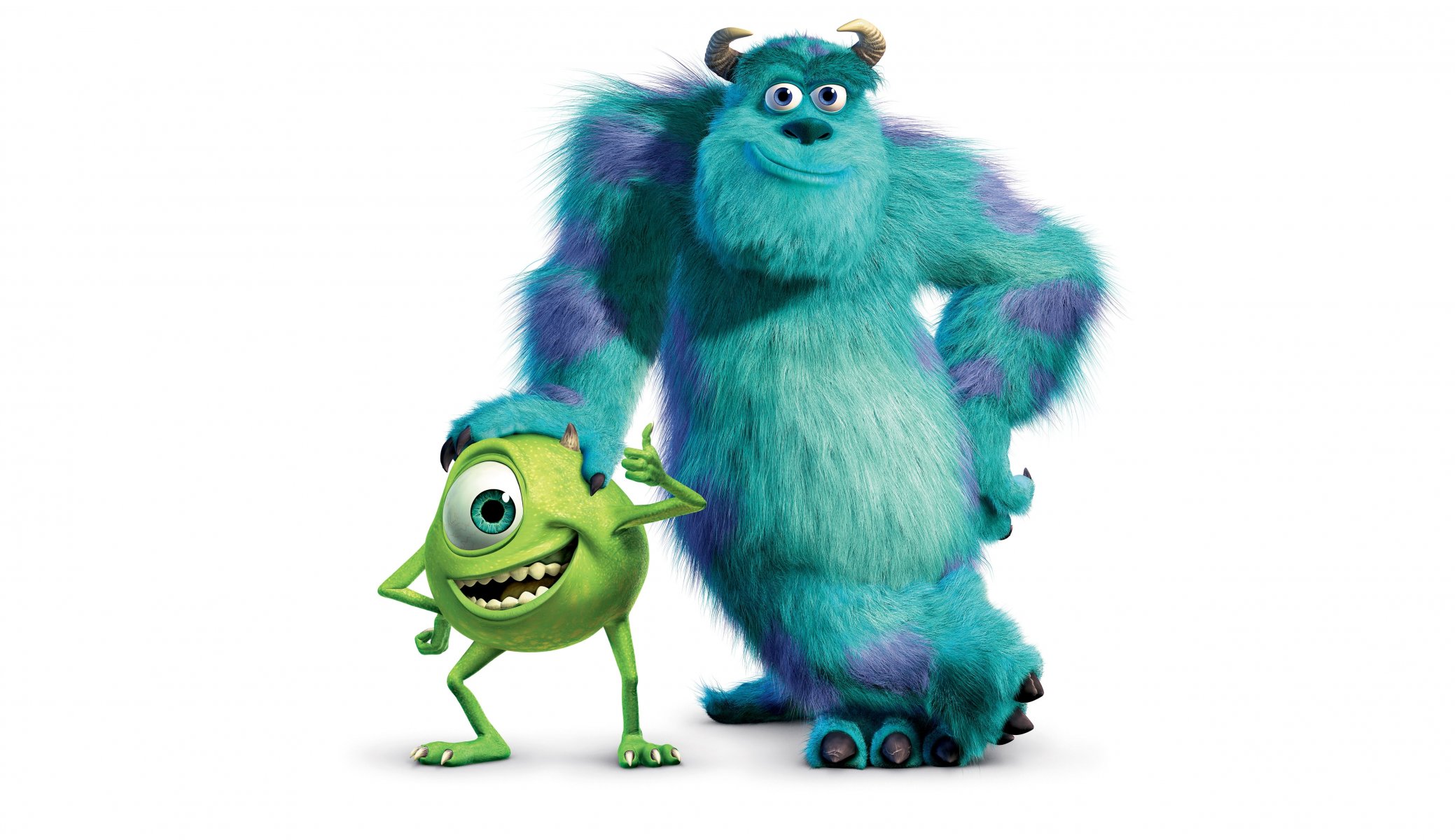 monsters inc disney pixar cartone animato mike wazowski sally sullivan pixar sfondo bianco