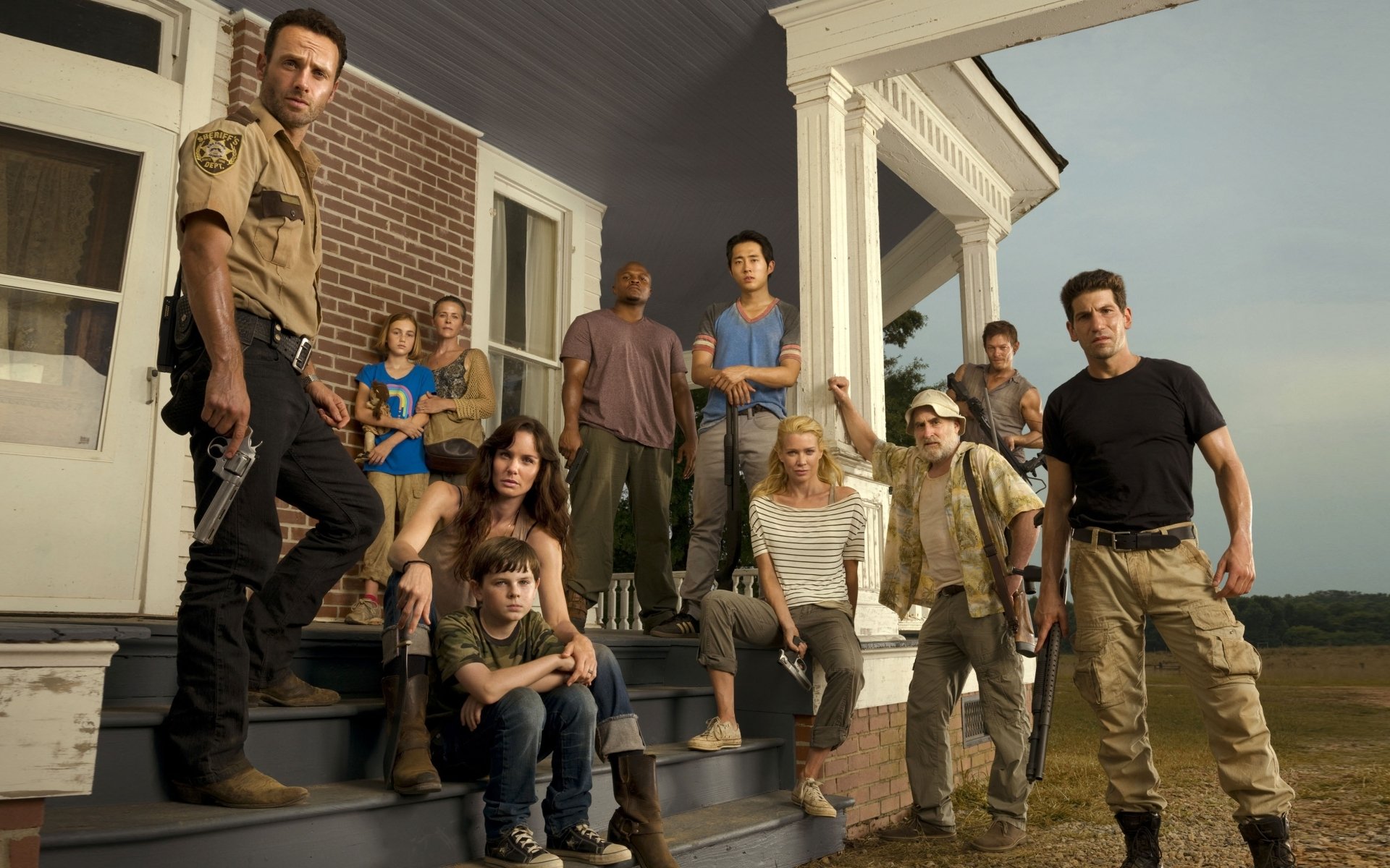 the walking dead the walking dead série tv zombies personnages rick laurie carl shane daryl glenn dale t-dog carol sofia ferme