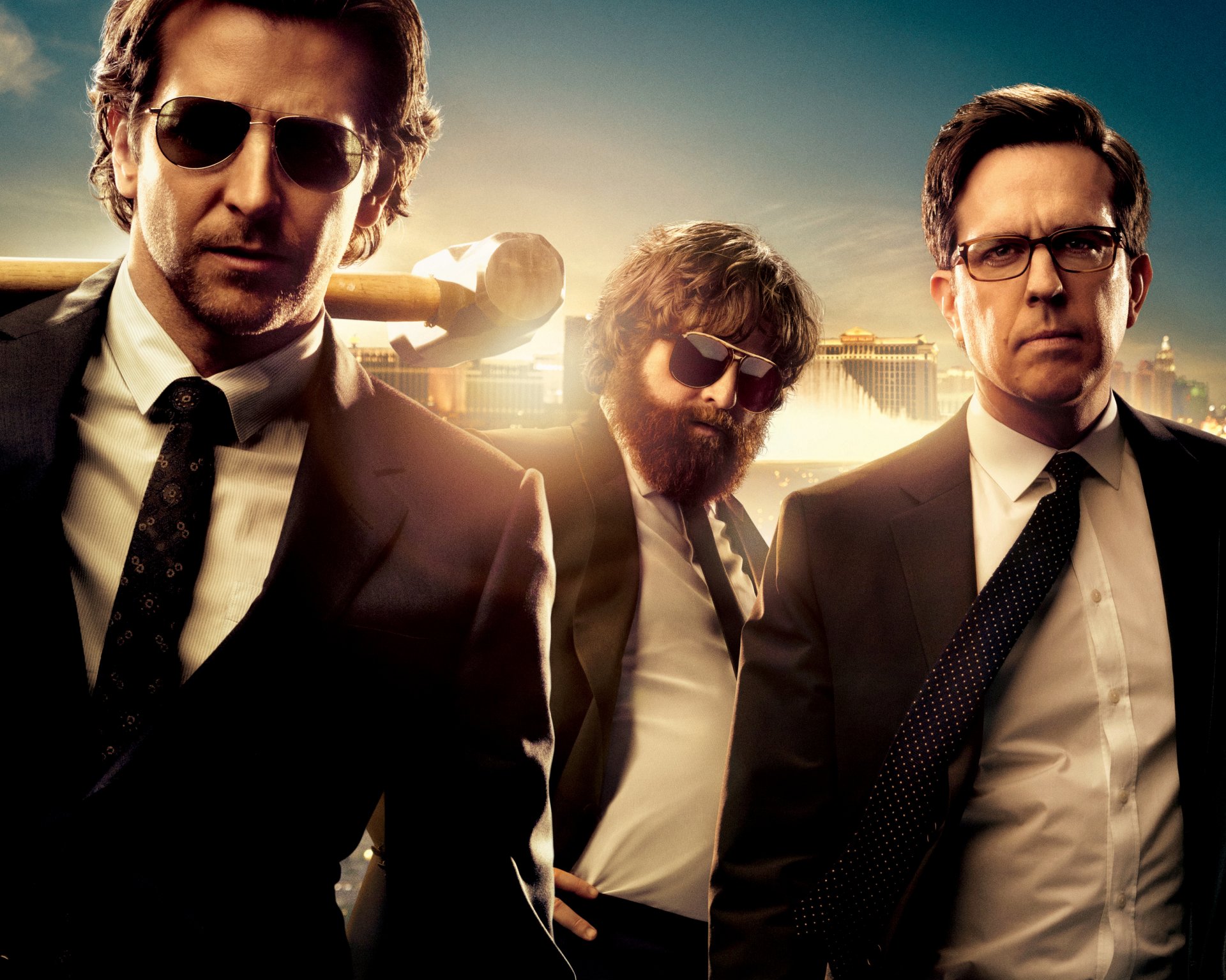 las vegas partie 3 las vegas partie iii bradley cooper zach galifianakis ed helms phil alan stu warner bros photographie hommes homme fou fond comédie noir lunettes de soleil marteau