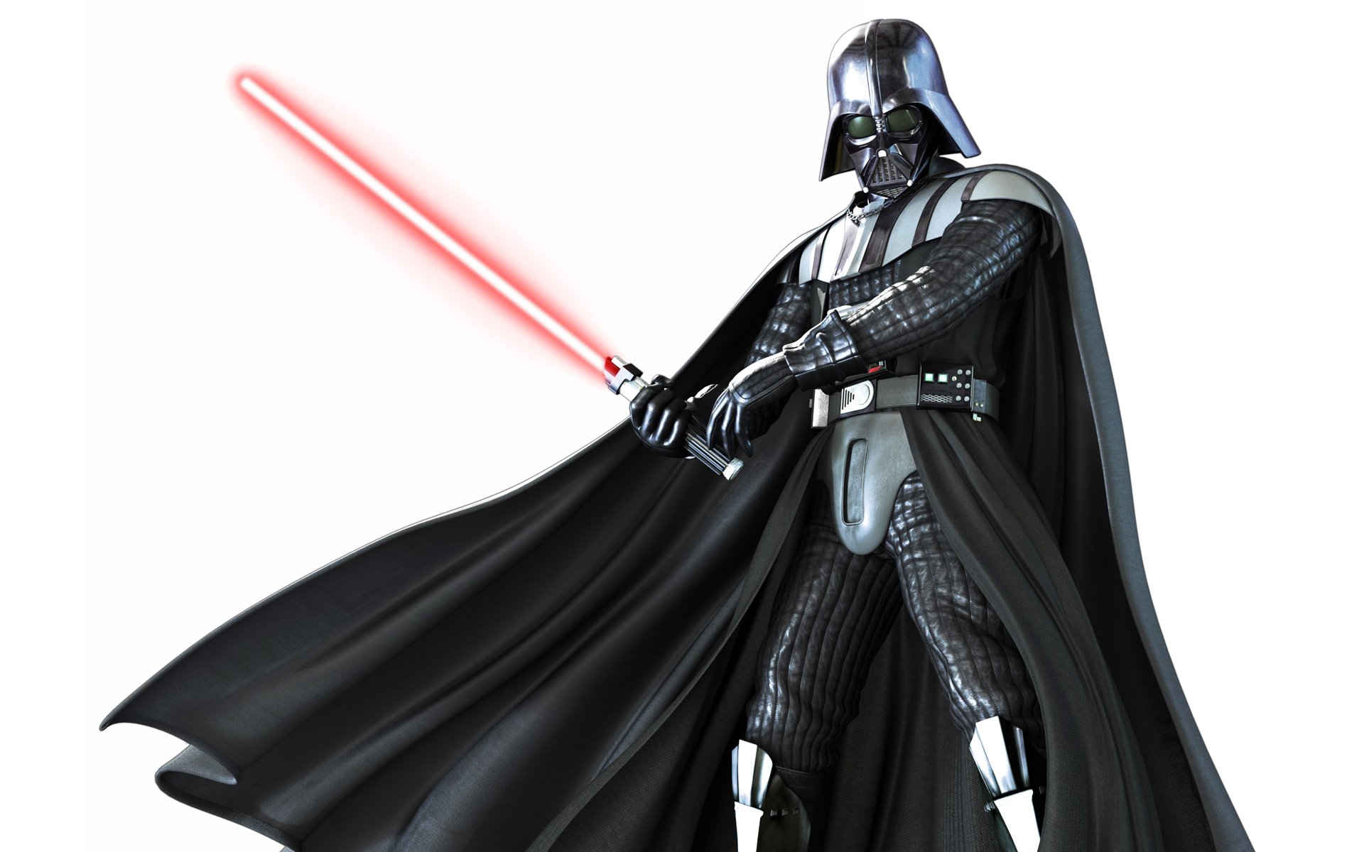 tar wars darth vader laser sword white background