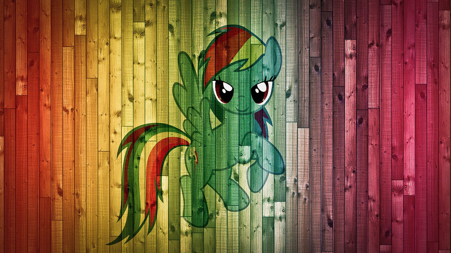 mon petit poney poney arc en ciel fond planches