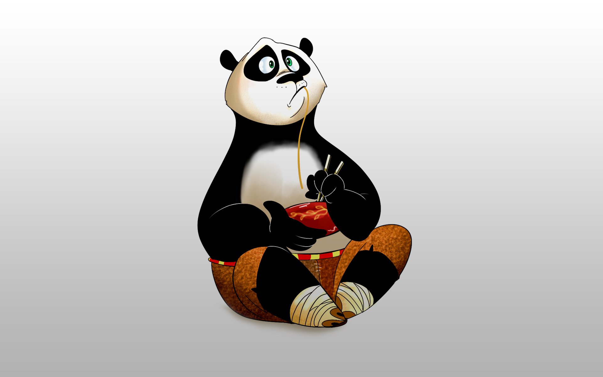 kung fu panda kung fu panda bastoni tagliatelle piatto sguardo