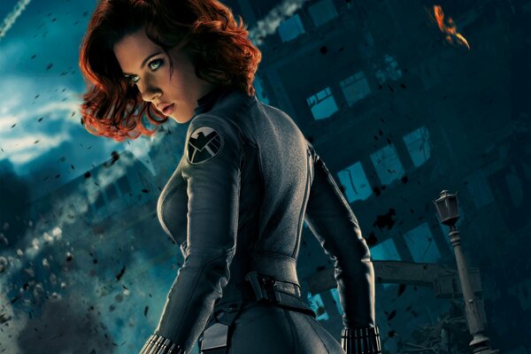 Schauspielerin Scarlett Johansson im Film Avengers