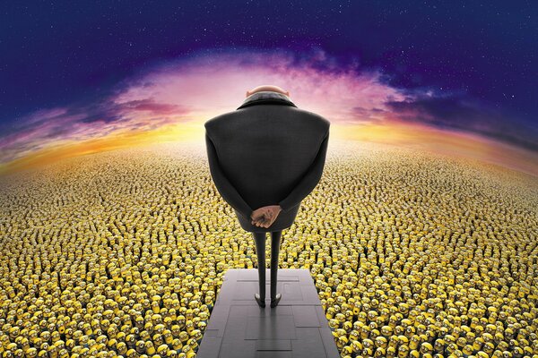 GRU y un millón de minions de la caricatura Despicable me 2