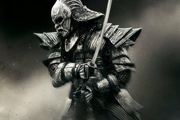 Background 47 ronin warrior in armor