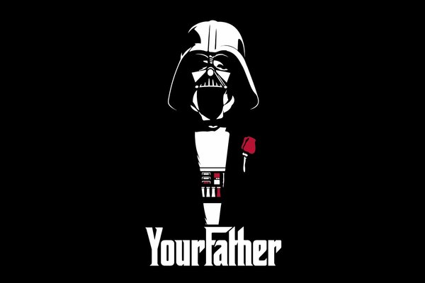 Your father darth vader ea black background