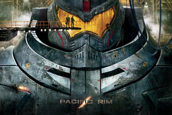 Robot and people of the Pacific Rim