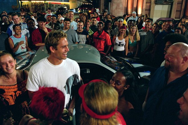 Schauspieler des Films Double Fast and Furious mit Fans