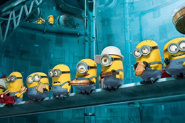 Minions de la caricatura Despicable me 2