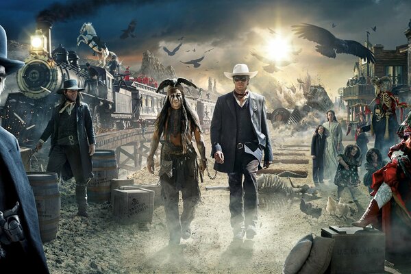 Poster zum Film Lone Ranger. Die Helden des Films. Schauspieler