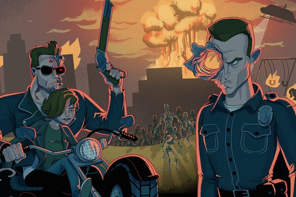 Arte del juicio final pereza Terminator 2